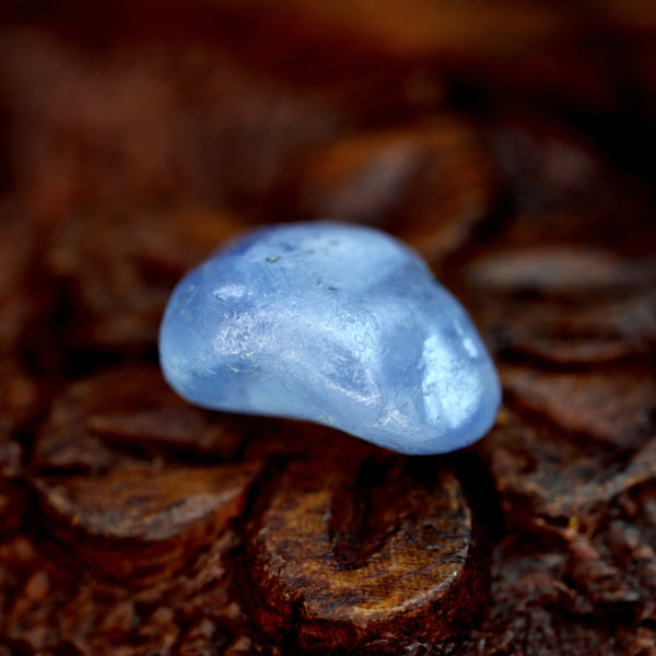 画材 Sapphire Genuine Coarse DYED 575 Ct Certified/66 mm African Blue Sapphire Uncut
