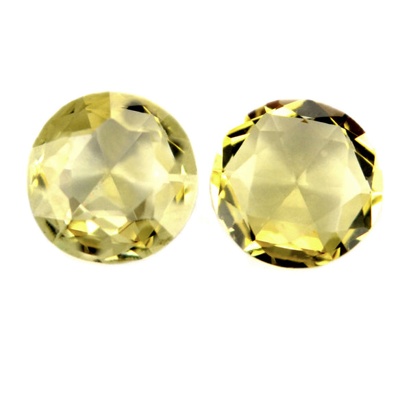 0.37 ct Certified Natural Yellow Sapphire Pair