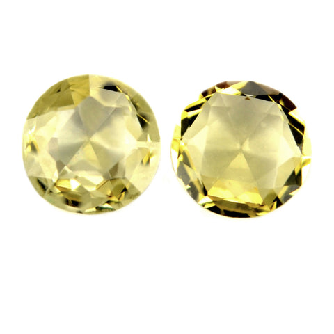 0.37 ct Certified Natural Yellow Sapphire Pair