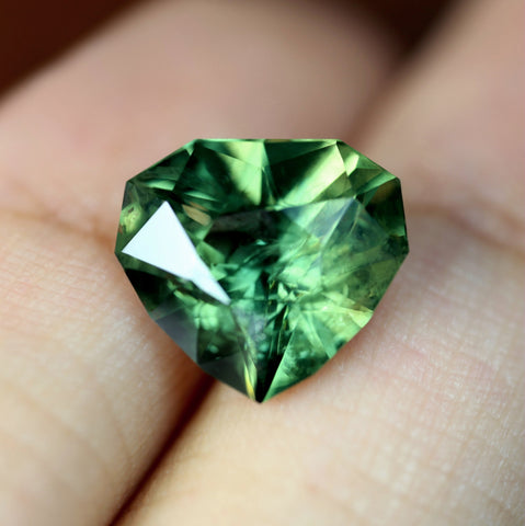 4.89ct Certified Natural Green Sapphire