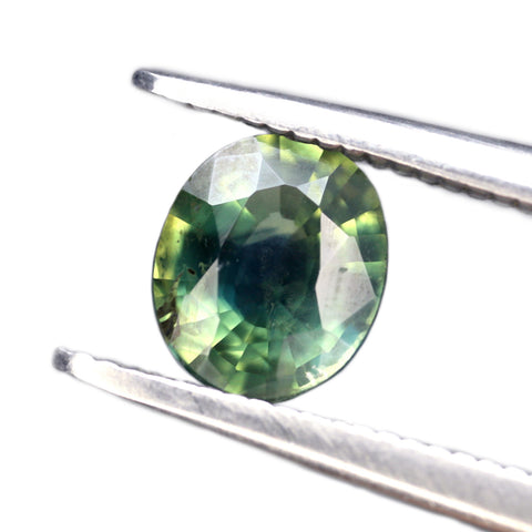 0.84ct Certified Natural Green Sapphire