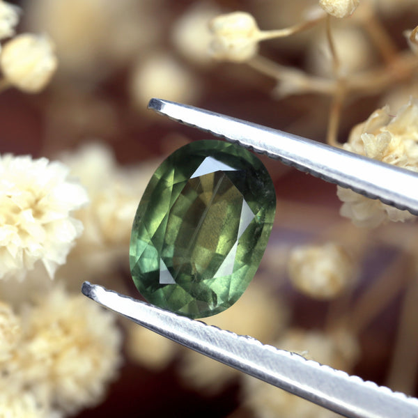 1.17ct Certified Natural Green Sapphire