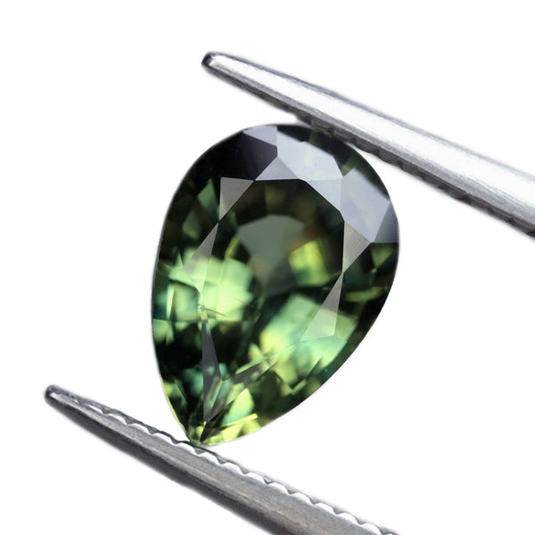 1.34ct Certified Natural Green Sapphire
