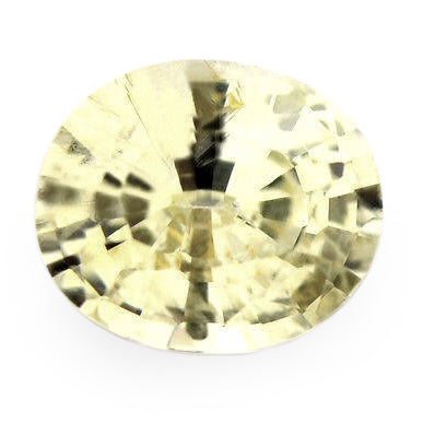 0.65ct Certified Natural Light Yellow Sapphire