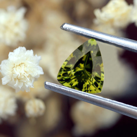 0.81ct Certified Natural Green Sapphire