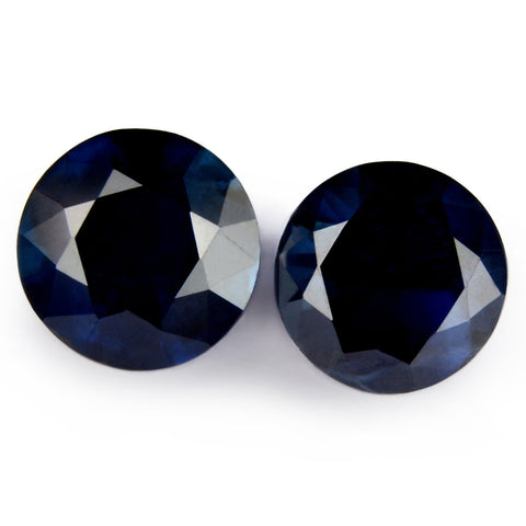 1.04ct Certified Natural Blue Sapphire Matching Pair