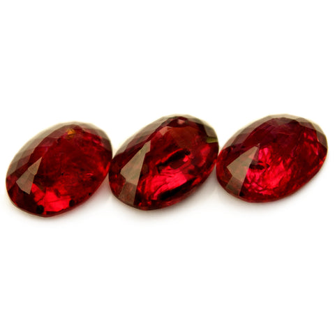 1.03ct Certified Natural Red Color Ruby Matching Set