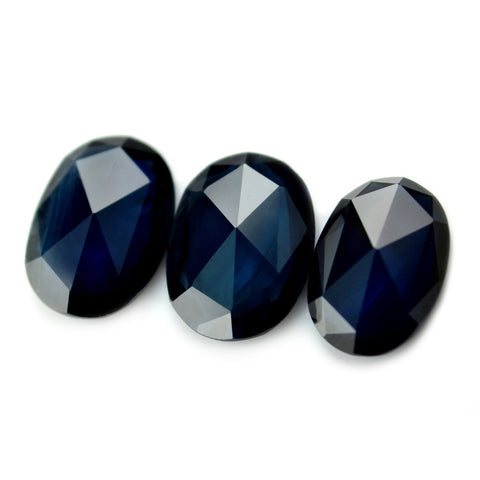 2.22ct Certified Natural Blue Sapphire Set