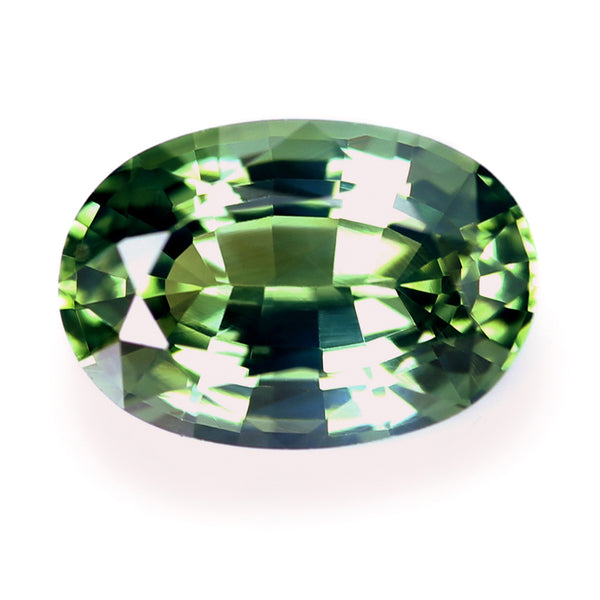 0.63ct Certified Natural Green Sapphire