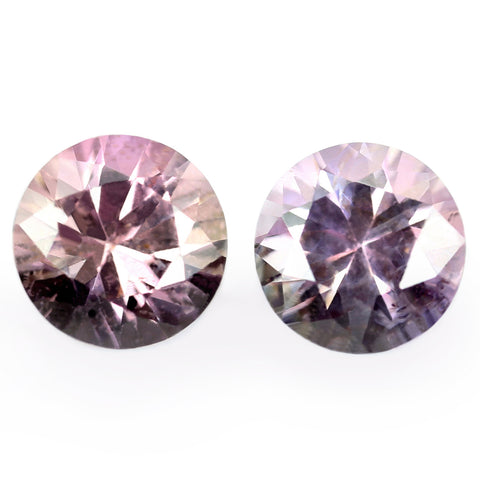 0.80ct Certified Natural Peach Sapphire Matching Pair