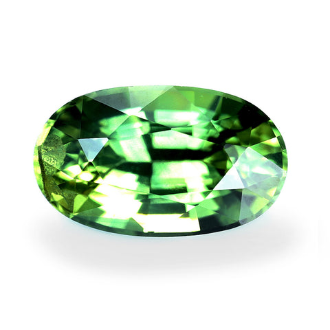 0.89ct Certified Natural Green Sapphire