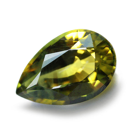 0.89ct Certified Natural Olive Green Sapphire