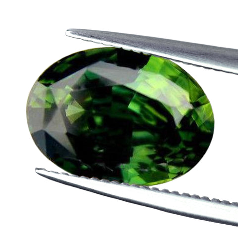 0.94ct Certified Natural Green Sapphire