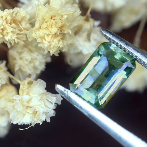 0.99ct Certified Natural Teal Sapphire