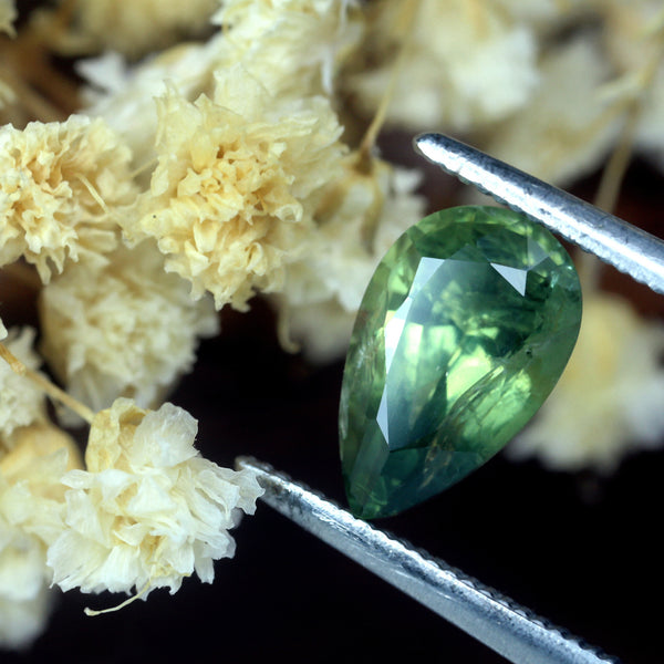 1.47ct Certified Natural Green Sapphire