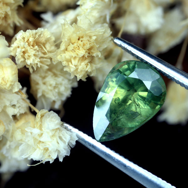 1.53ct Certified Natural Green Sapphire