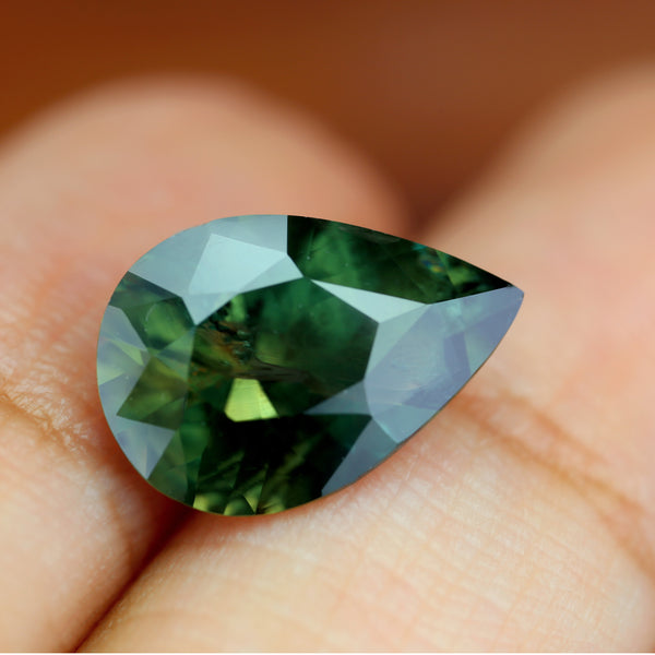 4.25ct Certified Natural Green Sapphire