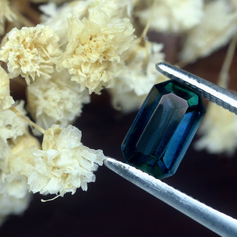 0.98ct Certified Natural Teal Sapphire