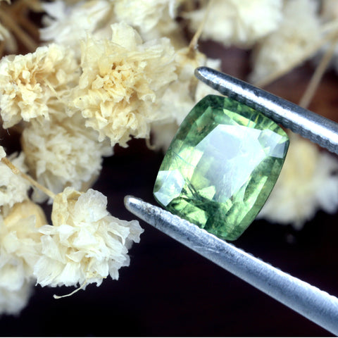 1.24ct Certified Natural Green Sapphire