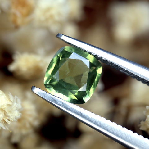 0.78ct Certified Natural Green Sapphire