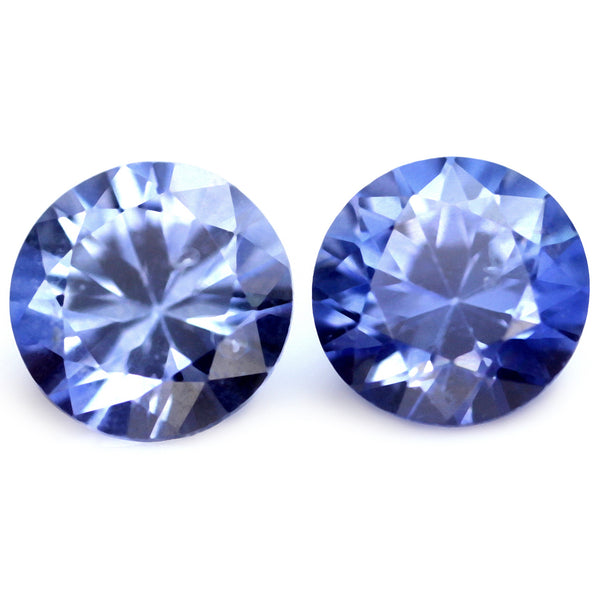 0.45ct Certified Natural Blue Sapphire Matching Pair