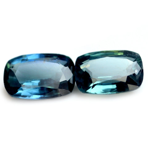 0.82ct Certified Natural Teal Sapphire Matching Pair