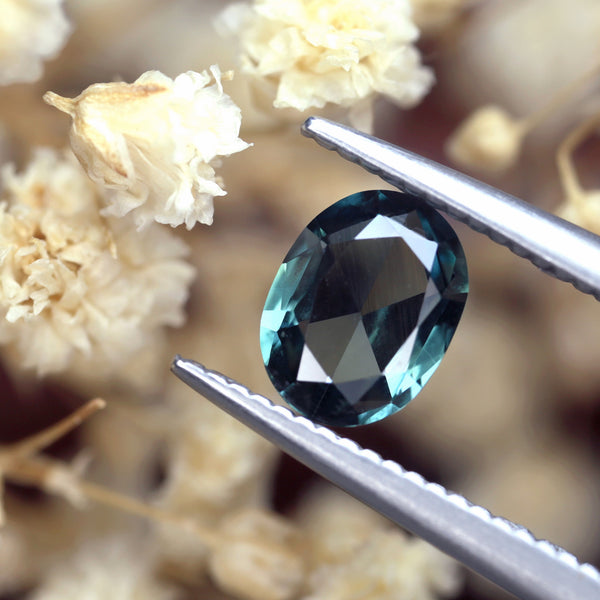 0.59ct Certified Natural Teal Sapphire