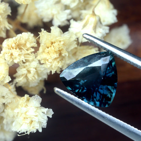 1.51ct Certified Natural Teal Sapphire