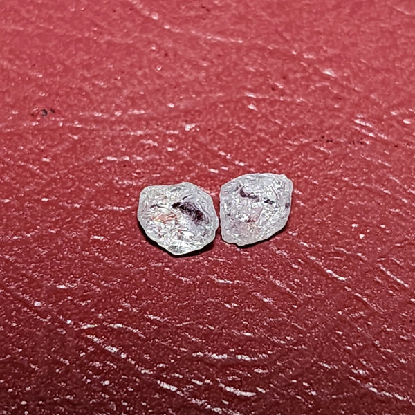 1.24ct Certified Natural White Sapphire Pair