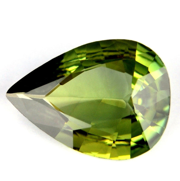 Certified Natural Sapphire Yellowish Green 0.67ct Pear Shape Vvs Clarity Madagascar Gem - sapphirebazaar - 1