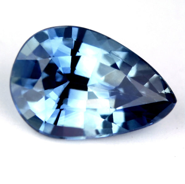 Certified Natural 0.88ct Ceylon Blue Sapphire Pear Shape - sapphirebazaar - 1