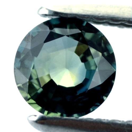 5.53 mm Certified Natural Round Teal Sapphire
