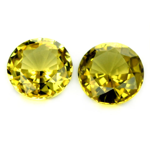 Certified Natural Unheated 3.6mm Yellow Round Sapphires - sapphirebazaar - 1