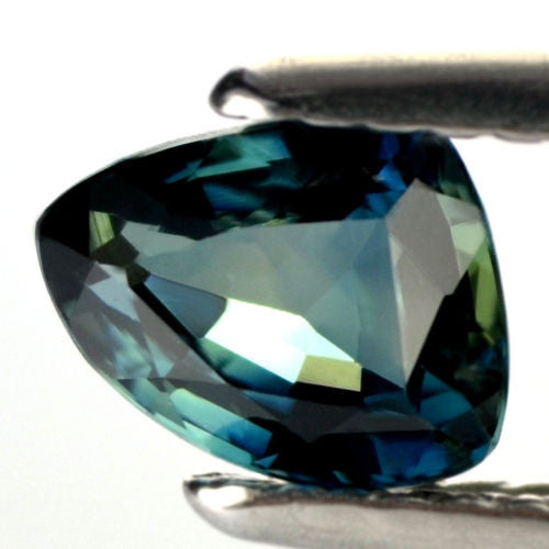 Certified Natural 1.00ct Teal Sapphire Flawless IF Clarity Trillion Shape Madagascar Gem - sapphirebazaar - 1