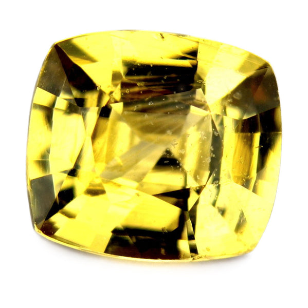 Certified Natural Yellow Sapphire 0.86ct Cushion Shape Si Clarity Madagascar - sapphirebazaar - 1