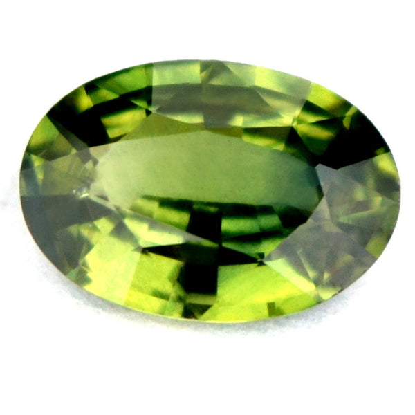 Certified Natural 0.83ct Green Sapphire Oval Shape - sapphirebazaar - 1