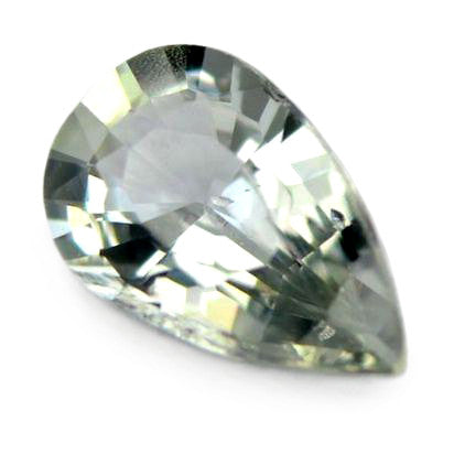 Certified ~6x4mm Natural unheated untreated Green Sapphire pear shape Madagascar - sapphirebazaar - 1