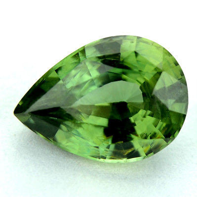 Certified Natural Green Sapphire 1.39ct Pear Shape vvs Clarity Madagascar Gemstone - sapphirebazaar - 1