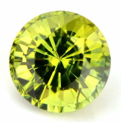 4.70mm Round Certified Natural Unheated Fluorescent Green Color Sapphire 0.57ct Madagascar vvs Clarity Gem - sapphirebazaar - 1