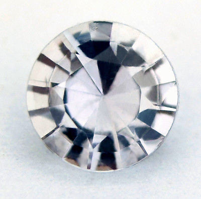 Certified Natural Unheated 4.8mm Round Honeydrew White Sapphire 0.56 ct vvsClarity Untreated Madagascar Gem - sapphirebazaar - 1
