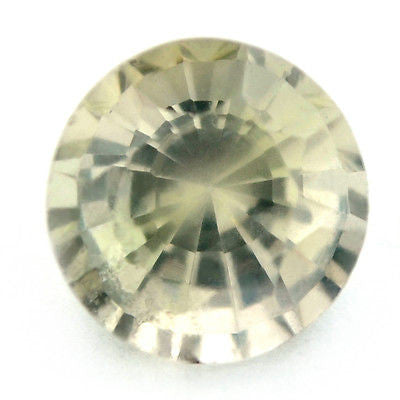 Certified Natural Unheated 5.15mm Round White Untreated Sapphire 0.84ct Si Clarity Madagascar Gem - sapphirebazaar - 1