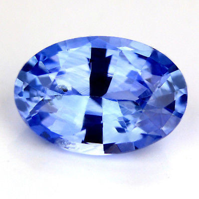 Certified Natural 0.95ct Ceylon Blue Sapphire Oval Shape vs Clarity Sri lanka Gem - sapphirebazaar - 1
