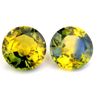 1.26 ct Certified Natural Multicolor Sapphire Pair - sapphirebazaar - 1