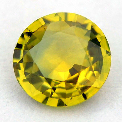 Certified Natural Unheated 5.2mm Round Yellow Sapphire 0.56ct Vvs Clarity Untreated Madagascar Gem - sapphirebazaar - 1