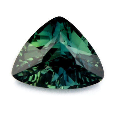 1.40ct Certified Natural Green Blue Sapphire Trillion Shape vvs Clarity Madagascar Gem - sapphirebazaar - 1