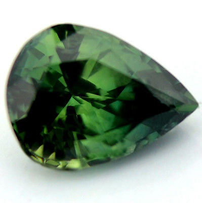 Certified Natural Green Sapphire Pear Shape 0.78ct Madagascar - sapphirebazaar - 1