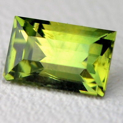 Certified Natural Unheated 0.40ct Green Baguette Untreated Sapphire vvs Clarity Madagascar Gem - sapphirebazaar - 2