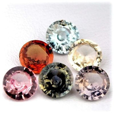 Certified Natural Unheated Sapphire 4.30mm Calibrated Round 2.10ct vvs Clarity All Colors Untreated Madagascar Gems - sapphirebazaar - 1