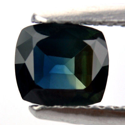 Certified Natural 0.87ct Tricolor Blue Green Yellow Sapphire Cushion Shape Vs Clarity Madagascar Gem - sapphirebazaar - 1