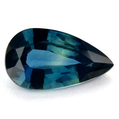 Certified Natural One ct Greenish Blue Sapphire Pear Shape Vvs Clarity Madagascar Gem - sapphirebazaar - 1